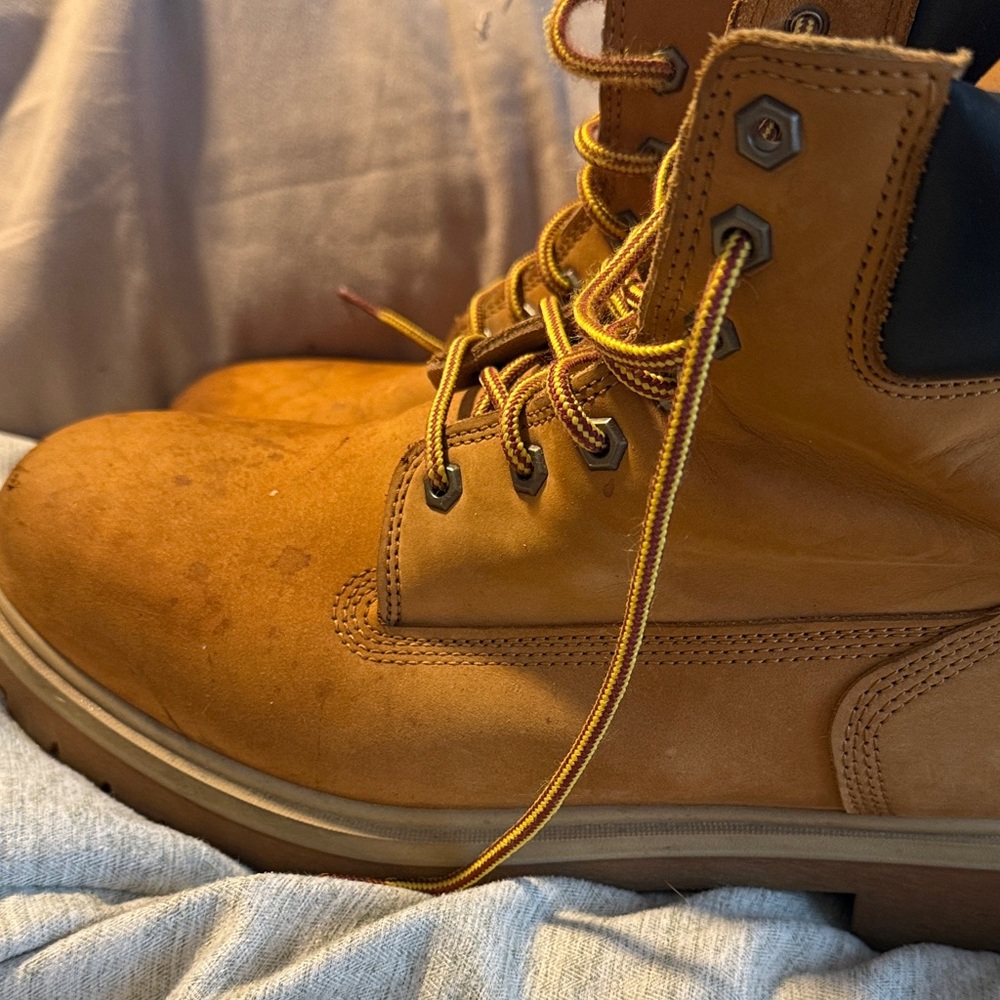 Men's Timberland Pro Soft ToeTan Work Boots - Picture 3 of 14